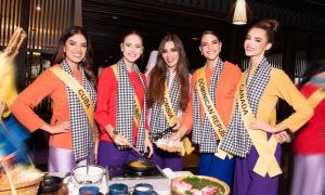 70 thí sinh Hoa hậu Hòa bình diện áo dài gấm, trải nghiệm nhã nhạc cung đình Huế
